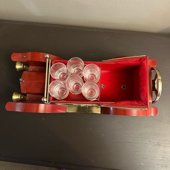 Old Ford Model T Vintage Mini Bar Decanter Set Shot Glasses - Picture 7 of 13